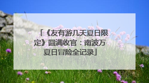《友有游几天夏日限定》圆满收官：南波万夏日冒险全记录