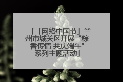 「网络中国节」兰州市城关区开展“粽香传情 共庆端午”系列主题活动