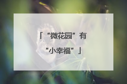 “微花园”有“小幸福”