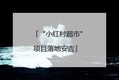“小红村超市”项目落地安吉