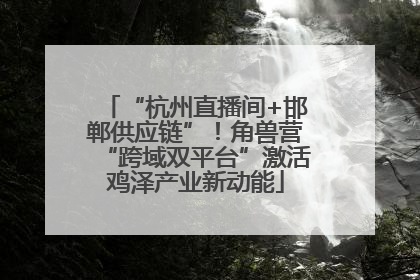 “杭州直播间+邯郸供应链”！角兽营“跨域双平台”激活鸡泽产业新动能