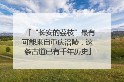 “长安的荔枝”最有可能来自重庆涪陵，这条古道已有千年历史