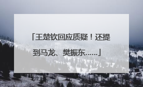 王楚钦回应质疑！还提到马龙、樊振东……
