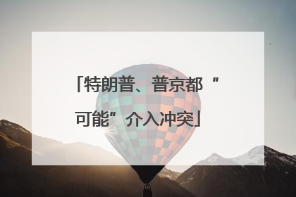 特朗普、普京都“可能”介入冲突