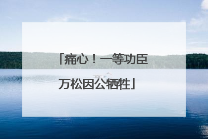 痛心！一等功臣万松因公牺牲