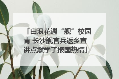 白浪花遇“舰”校园青 长沙舰官兵返乡宣讲点燃学子报国热情