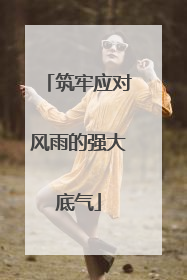筑牢应对风雨的强大底气