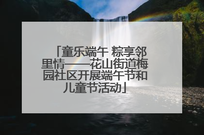 童乐端午 粽享邻里情——花山街道梅园社区开展端午节和儿童节活动