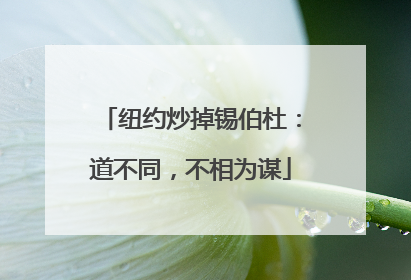 纽约炒掉锡伯杜：道不同，不相为谋