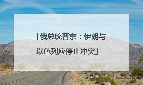 俄总统普京：伊朗与以色列应停止冲突