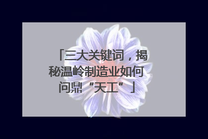 三大关键词，揭秘温岭制造业如何问鼎“天工”