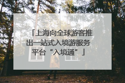 上海向全球游客推出一站式入境游服务平台“入境通”
