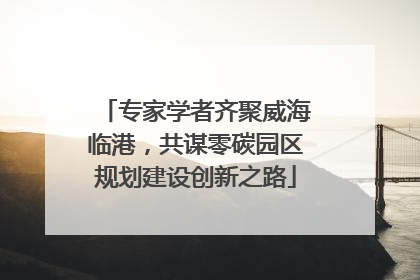 专家学者齐聚威海临港，共谋零碳园区规划建设创新之路