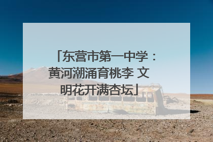 东营市第一中学：黄河潮涌育桃李 文明花开满杏坛