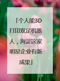 个人能3D打印双足机器人，海淀这家明星企业有新成果
