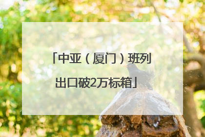 中亚（厦门）班列出口破2万标箱