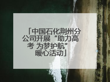 中国石化荆州分公司开展“助力高考 为梦护航” 暖心活动