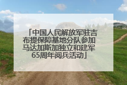 中国人民解放军驻吉布提保障基地分队参加马达加斯加独立和建军65周年阅兵活动