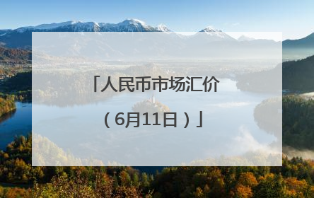 人民币市场汇价（6月11日）