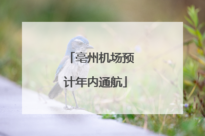 亳州机场预计年内通航