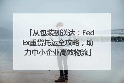从包装到送达：FedEx重货托运全攻略，助力中小企业高效物流