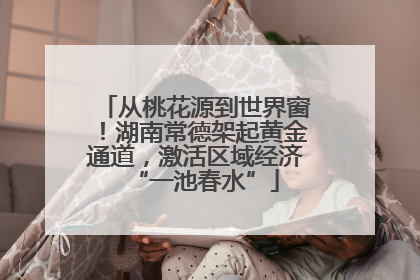 从桃花源到世界窗！湖南常德架起黄金通道，激活区域经济“一池春水”