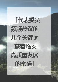 代表委员频频热议的几个关键词 藏着临安高质量发展的密码