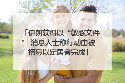 伊朗获得以“敏感文件” 消息人士称行动由被招募以定居者完成