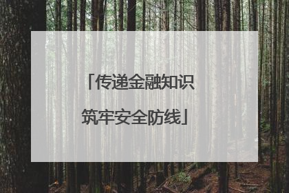 传递金融知识 筑牢安全防线