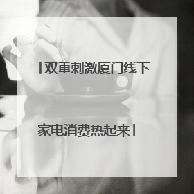 双重刺激厦门线下家电消费热起来