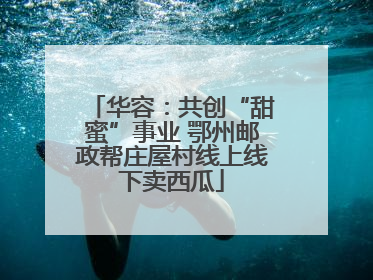 华容：共创“甜蜜”事业 鄂州邮政帮庄屋村线上线下卖西瓜