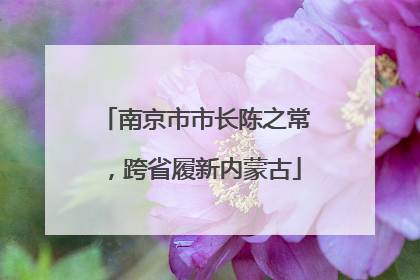 南京市市长陈之常，跨省履新内蒙古