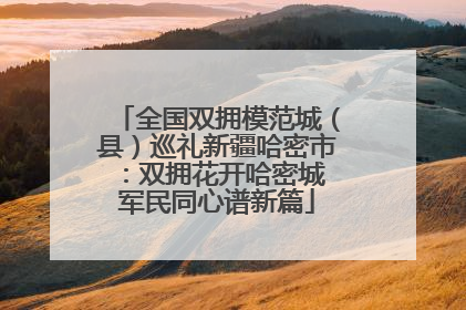 全国双拥模范城（县）巡礼新疆哈密市：双拥花开哈密城 军民同心谱新篇