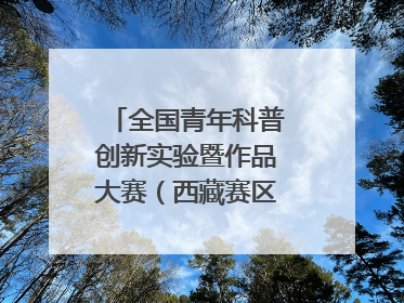 全国青年科普创新实验暨作品大赛（西藏赛区）复赛关注智慧环保等主题