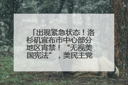 出现紧急状态！洛杉矶宣布市中心部分地区宵禁！“无视美国宪法”，美民主党议员批评特朗普