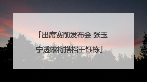 出席赛前发布会 张玉宁透露将搭档王钰栋