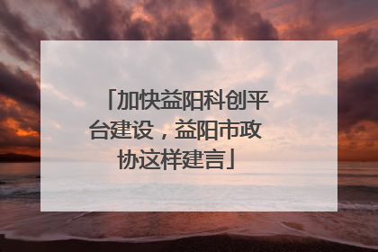 加快益阳科创平台建设，益阳市政协这样建言