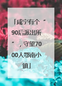 咸宁有个“90后派出所”，守望7000人鄂南小镇
