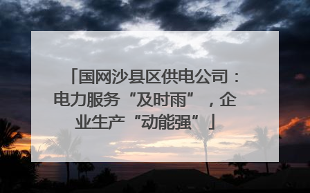 国网沙县区供电公司：电力服务“及时雨”，企业生产“动能强”