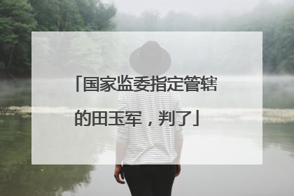 国家监委指定管辖的田玉军，判了