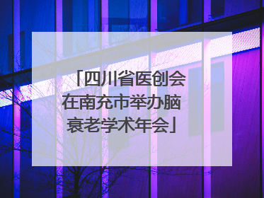 四川省医创会在南充市举办脑衰老学术年会