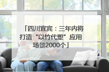 四川宜宾：三年内将打造“以竹代塑”应用场景2000个