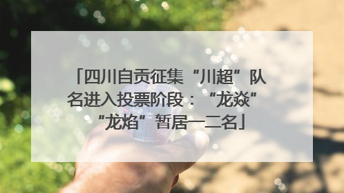 四川自贡征集“川超”队名进入投票阶段：“龙焱”“龙焰”暂居一二名