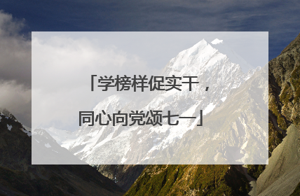 学榜样促实干，同心向党颂七一