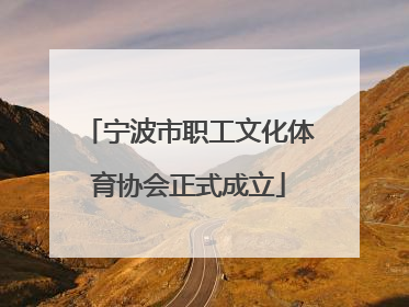 宁波市职工文化体育协会正式成立