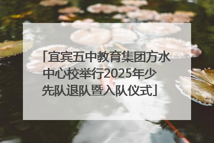 宜宾五中教育集团方水中心校举行2025年少先队退队暨入队仪式