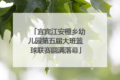 宜宾江安橙乡幼儿园第五届大班篮球联赛圆满落幕