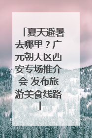 夏天避暑去哪里？广元朝天区西安专场推介会 发布旅游美食线路