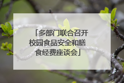 多部门联合召开校园食品安全和膳食经费座谈会