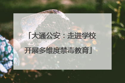 大通公安：走进学校开展多维度禁毒教育